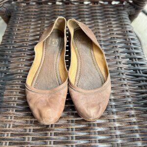 Frye Grey Leather Ballet Flats size 8.5